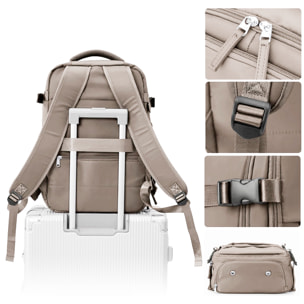 Zaino da viaggio in cabina ad alta capacità con multicompartimento (scarpe, vestiti, laptop).