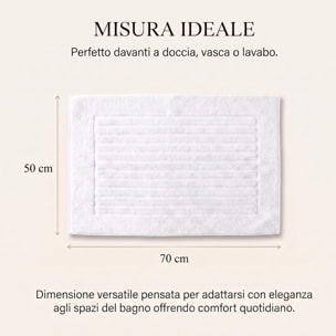 INTRECCI HOME Tappeto Bagno, in Puro Cotone 700 g, , Morbidezza Extra, Assorbenza Superiore, Elegante e Durevole