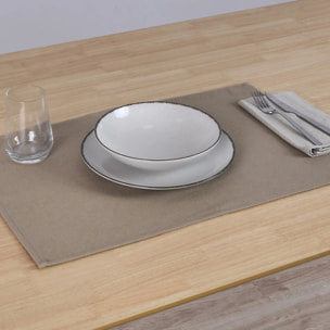 Lot de 2 sets de table jacquard MASSAIC TABACO