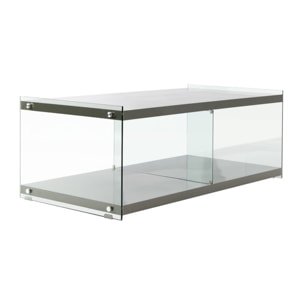 Mobile Porta TV Elementary in Vetro e MDF Grigio