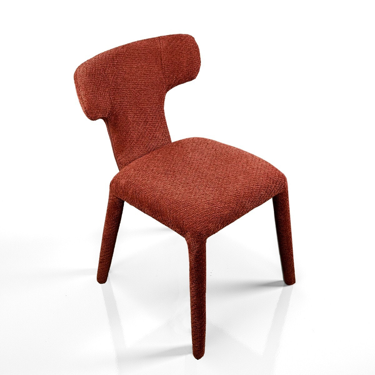Lot de 2 chaises de salle à manger Tomasucci HERD, en tissu, rouge brique, 60 × 50 × 81 cm