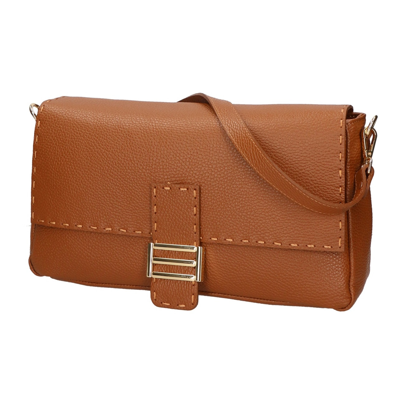 Borsa a spalla da donna - Modello Walda - Vera pelle - 34.0 x 17.5 x 10.0 cm