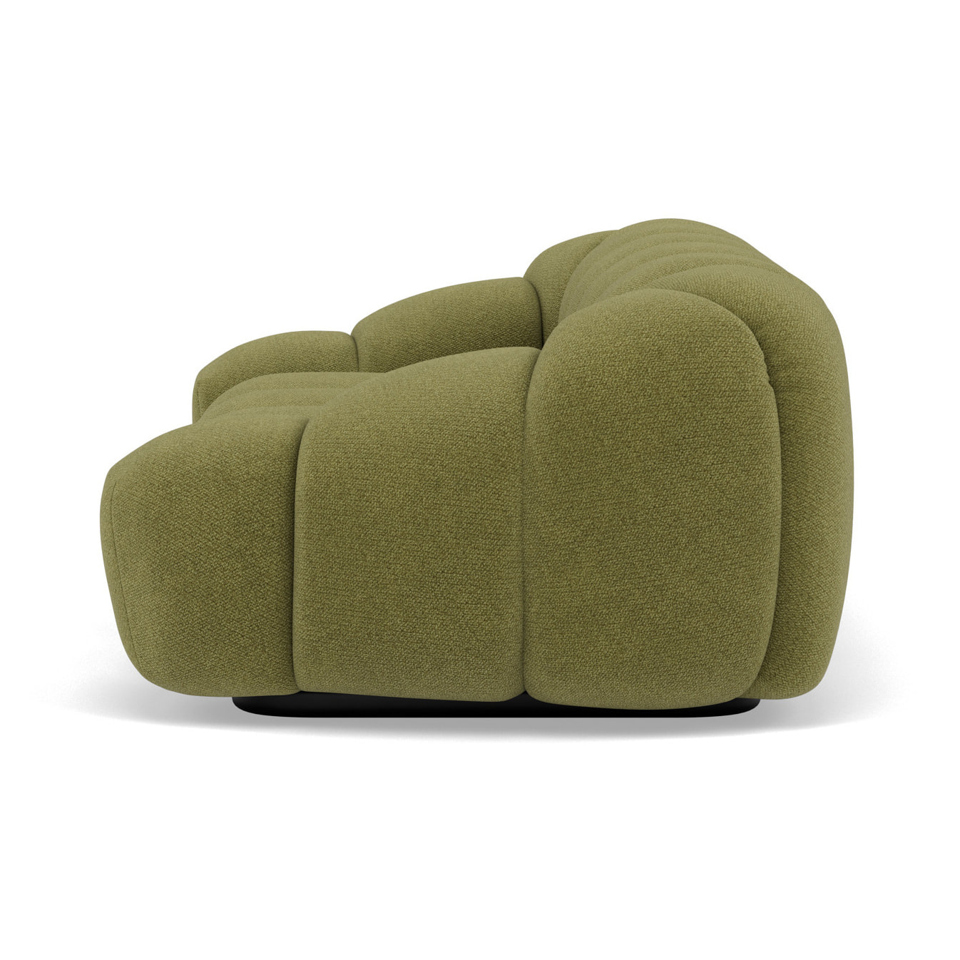 Ava - canapé 3 places bubble en velours texturé - Vert