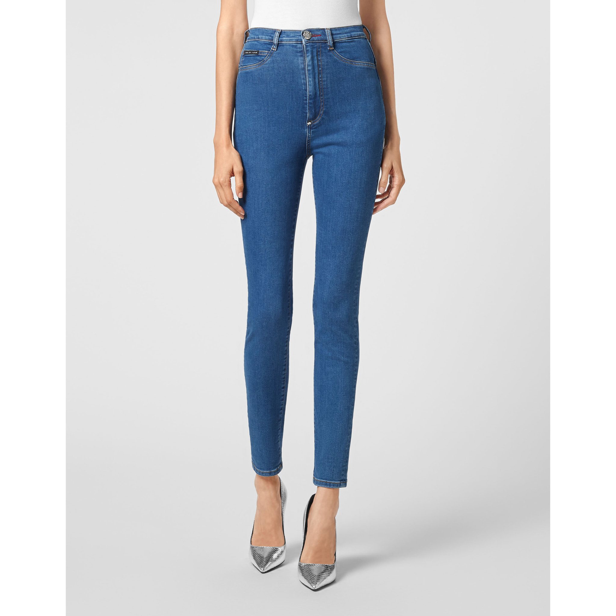 PHILIPP PLEIN Jegging de cintura alta ICONIC PLEIN