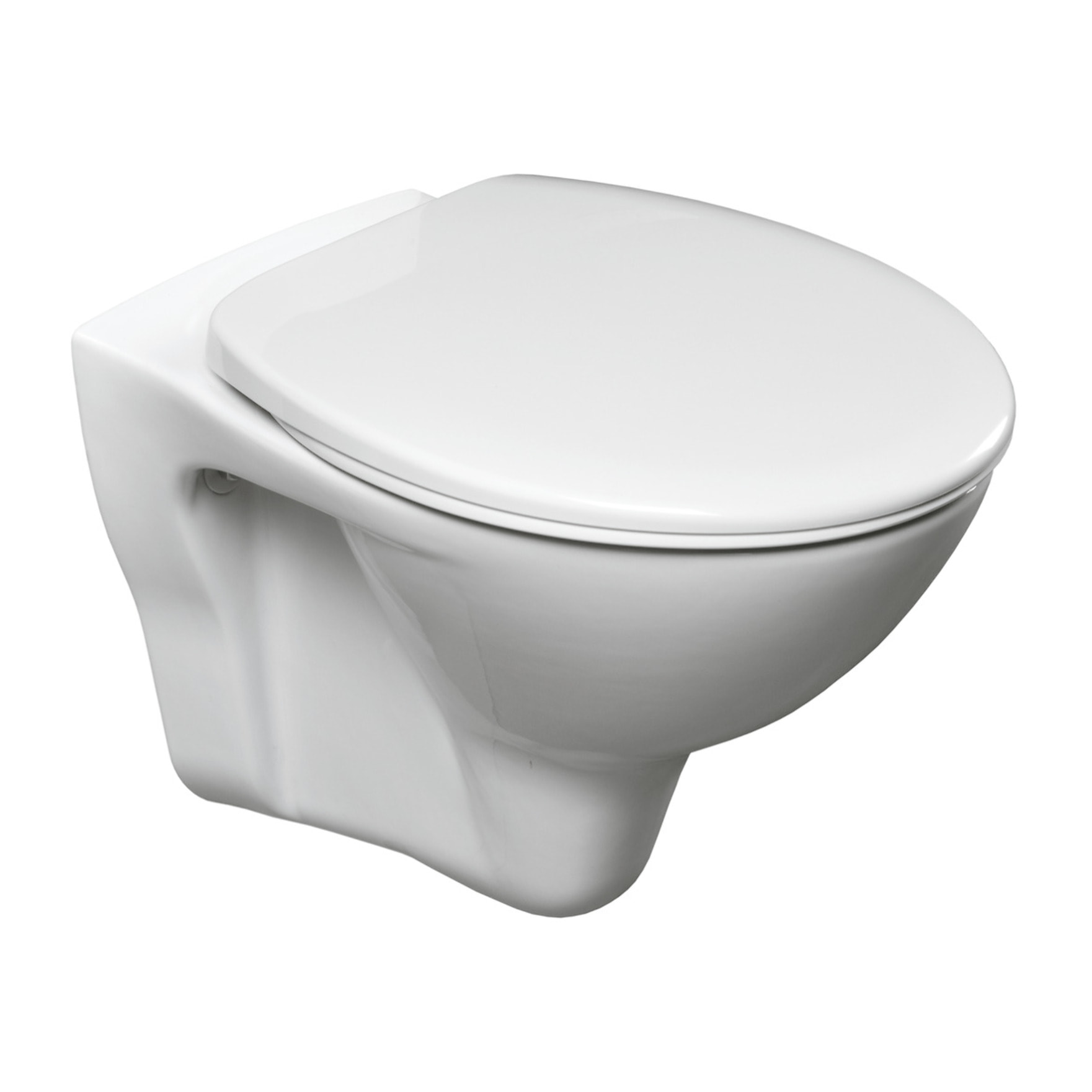 Pack WC Bati-support Geberit Duofix + WC Cersanit S-line Pro + Abattant + Plaque blanche + Set d'habillage (S-LineProGeb3-sabo)