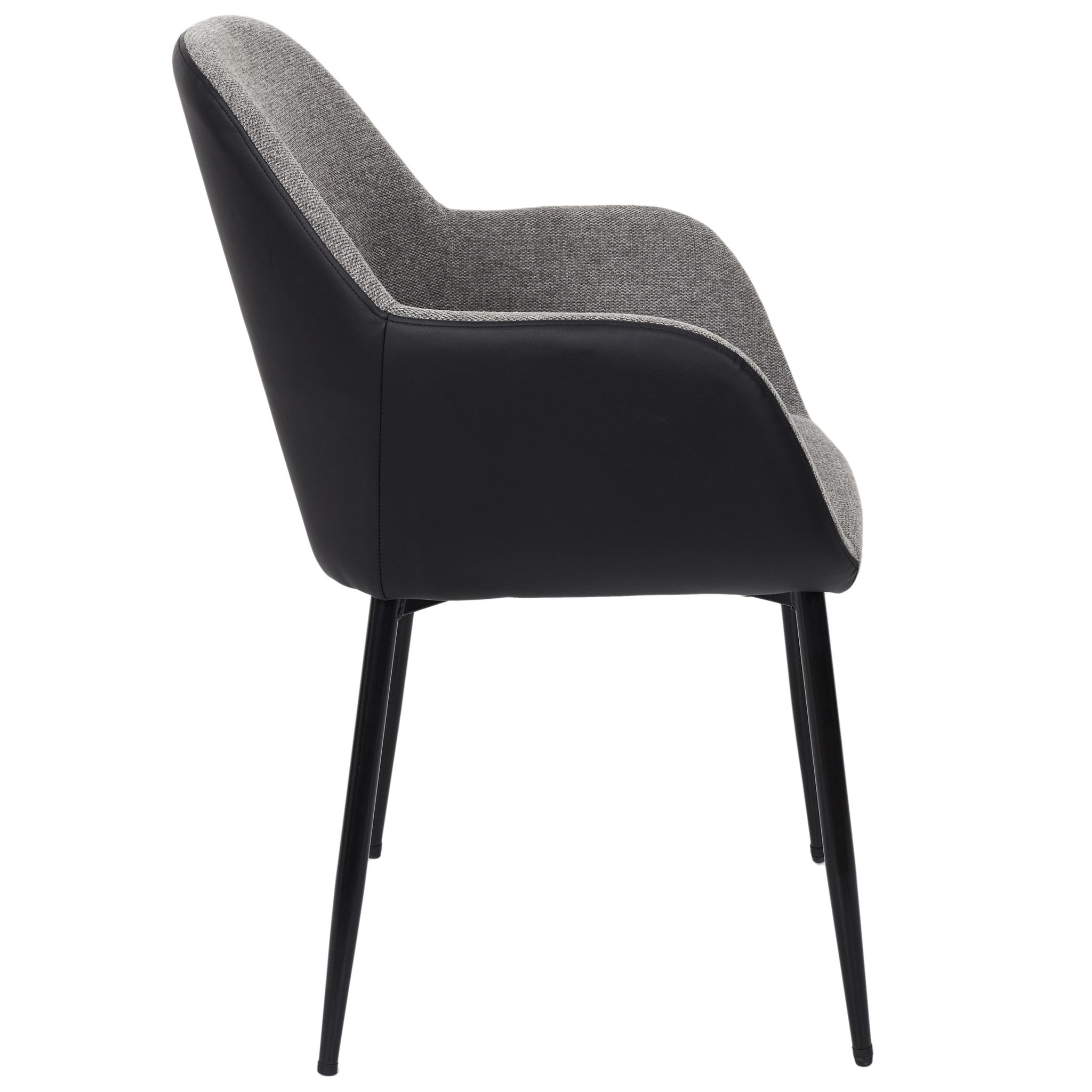 Fauteuil Memphis Gris Et Noir - Lot De 2