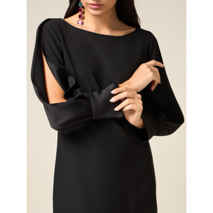 Oltre - Vestido con aberturas en las mangas - Negro