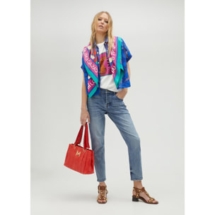 Maglietta bianca stampa tigre