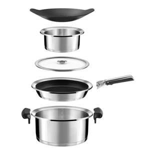 Ycône - Sauteuse 24cm inox revêtement Greblon C3