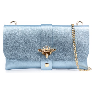 Amaseno bolso bandolera mujer. Piel auténtica Gamuza Lacada.