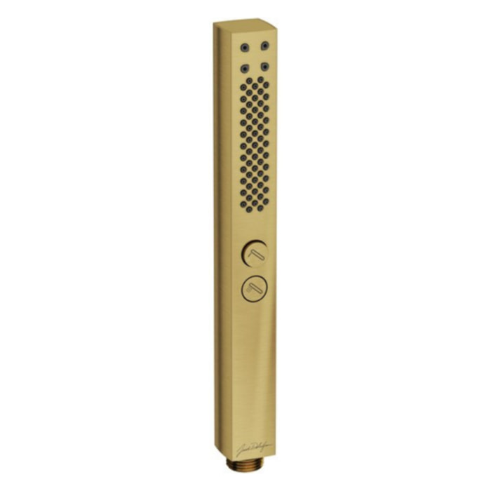 Pommeau de douche Shift+ carré 2 jets laiton brossé