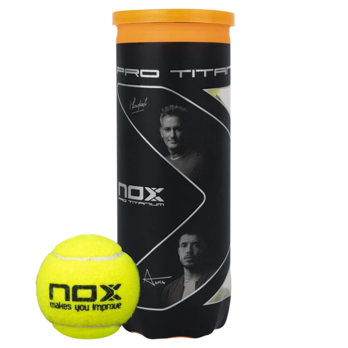 Bote de 3 pelotas de pádel PRO TITANIUM