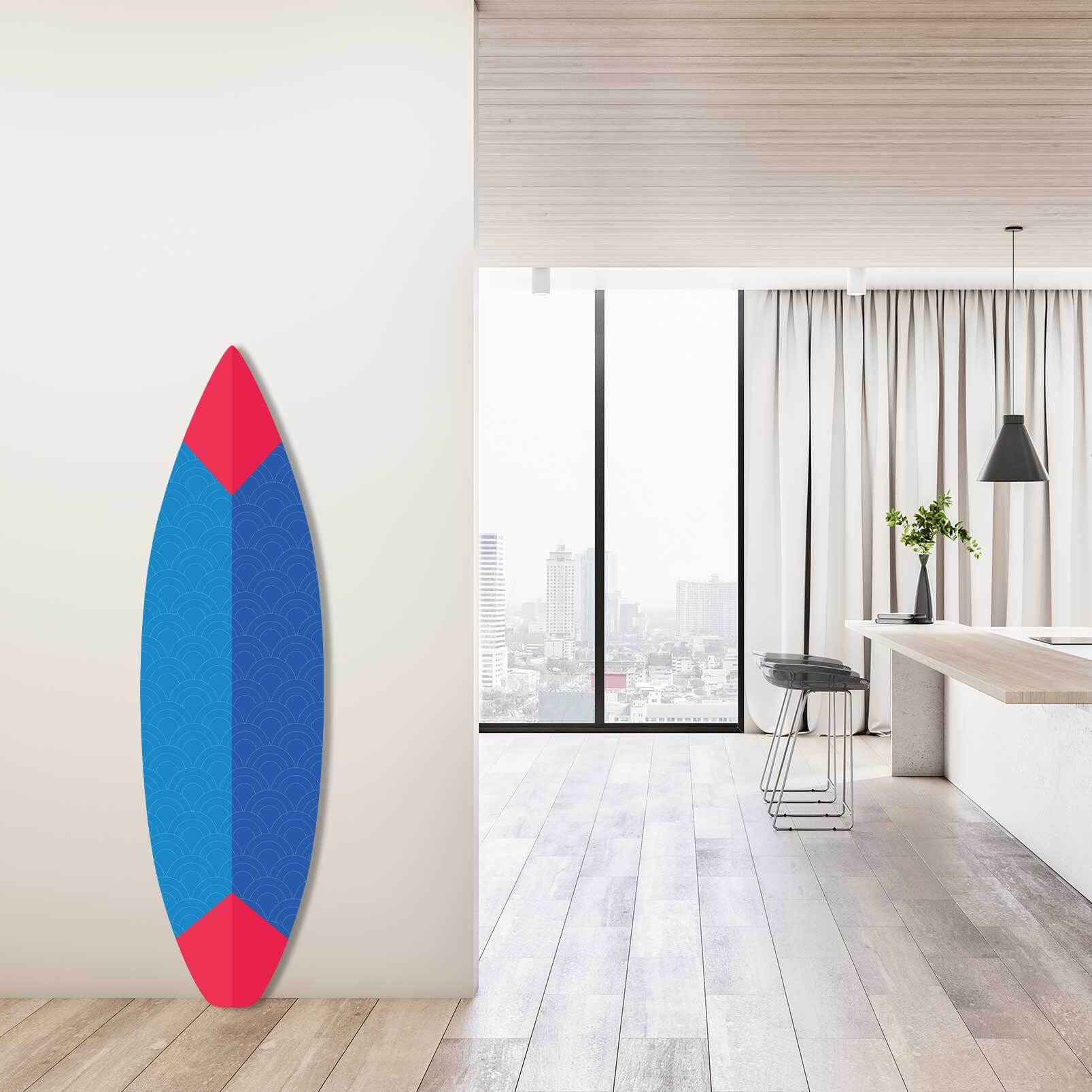 Planche de surf décorative blue lagoon Tableau alu Dibond