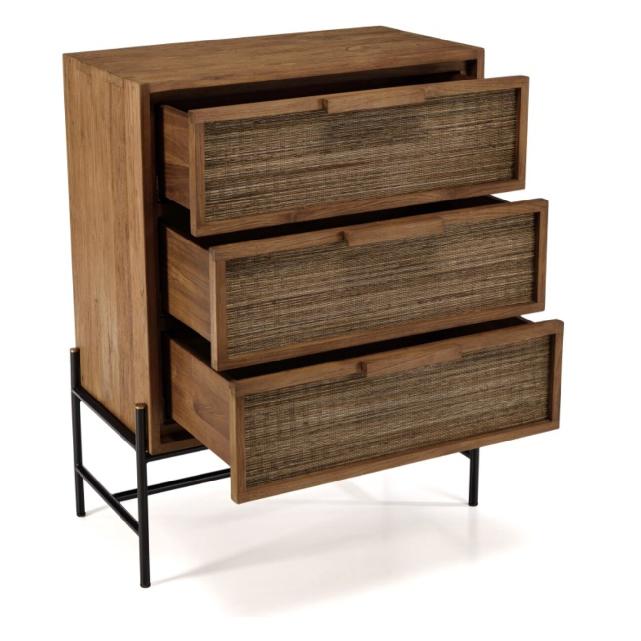 SIXTINE - Commode 3 tiroirs en bois de teck recyclé