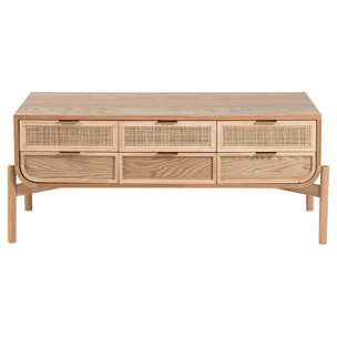 Mesa Centro Mdf Marron 110x56x45 Cm