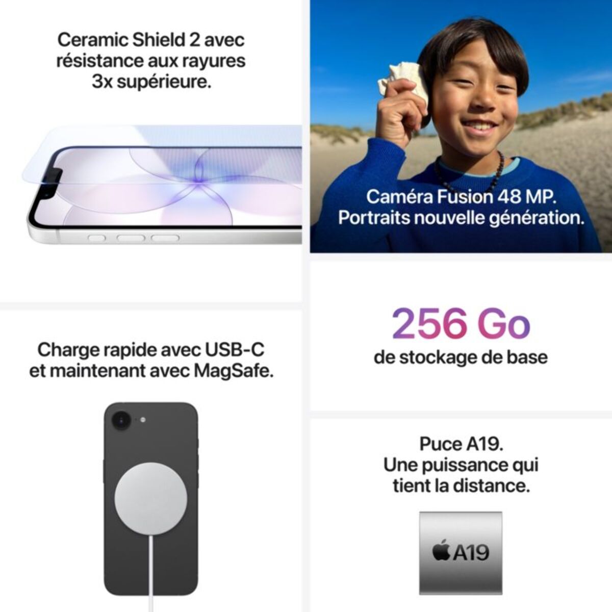 Smartphone APPLE iPhone 17e Rose Pastel 256Go