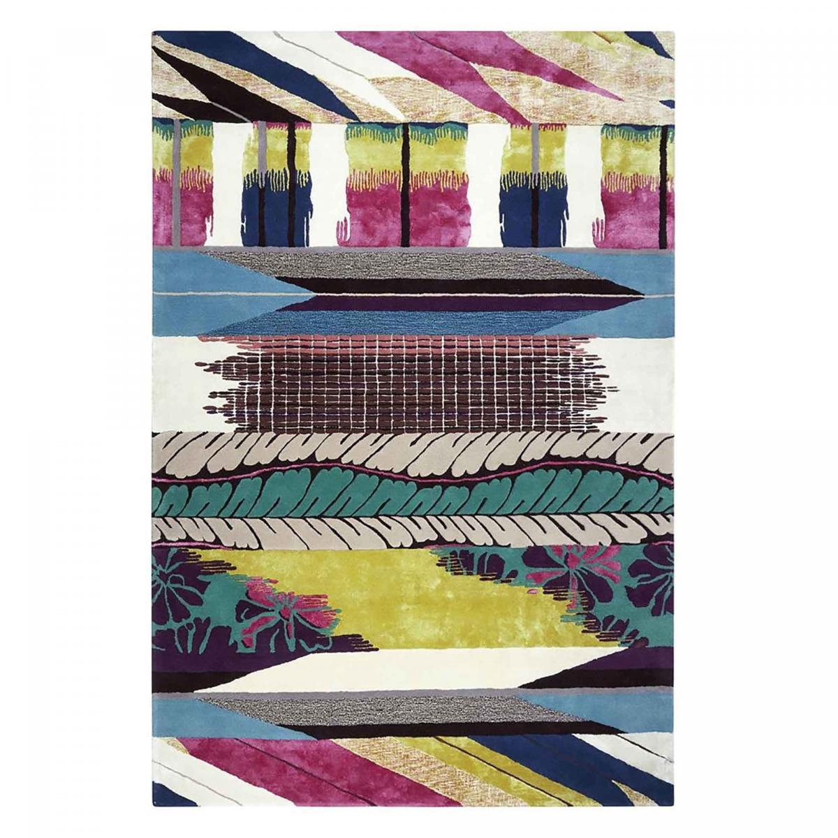 Tapis salon et chambre tufté en laine motif abstrait GUYO