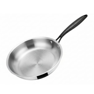 Poêle 24 cm acier inoxydable Triply Arthur Martin AM3516