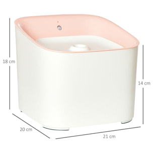 Fuente de Agua para Gatos 3L con Sensor de Infrarrojos 3 Modos y Luz LED Rosa
