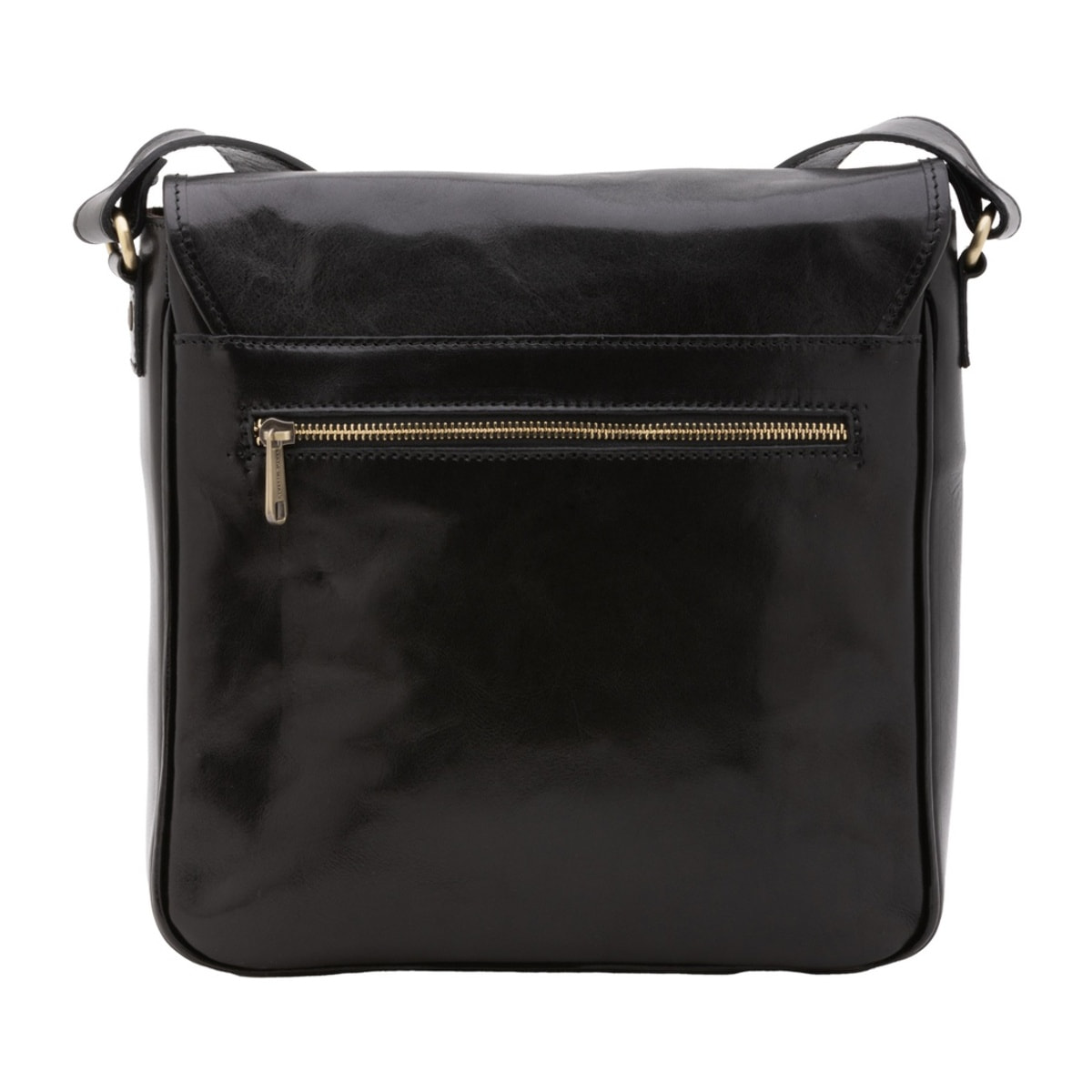 Borsa a tracolla da uomo in vera pelle - Modello False - Made in Italy - 29.0 x 28.0 x 9.0 cm
