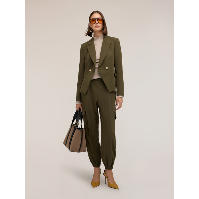 Motivi - Pantaloni cargo con caviglia elasticizzata - Verde militare