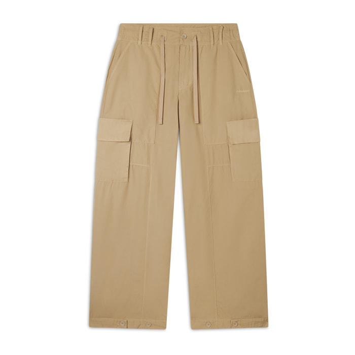 Pantaloni Cargo in popeline con fondo regolabile
