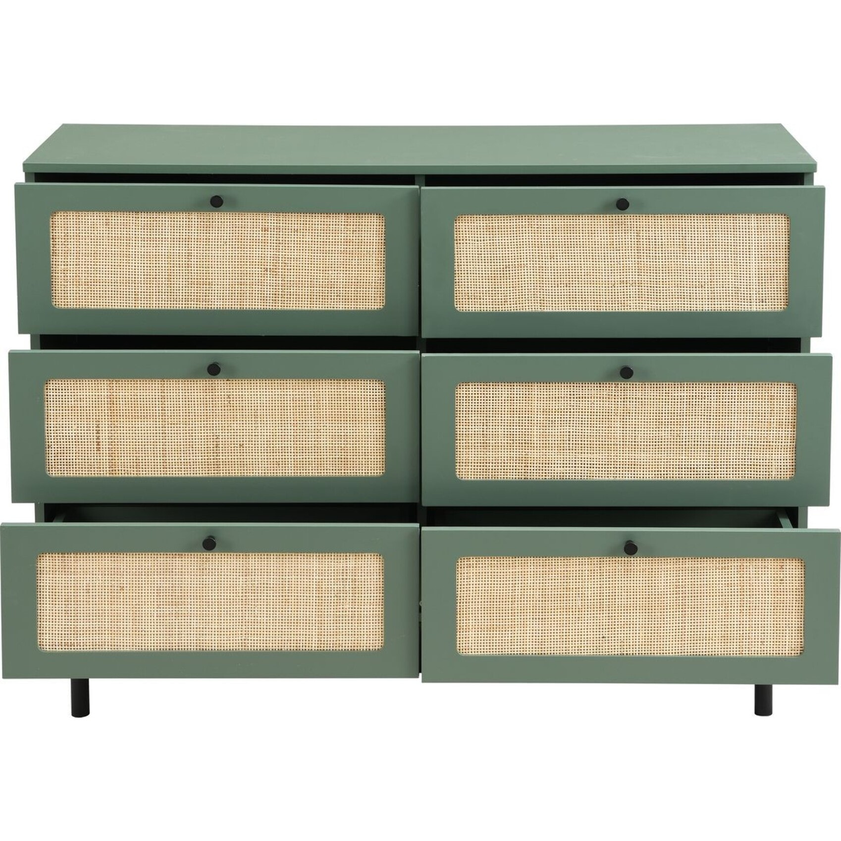 Commode 6 tiroirs en cannage - LUMA