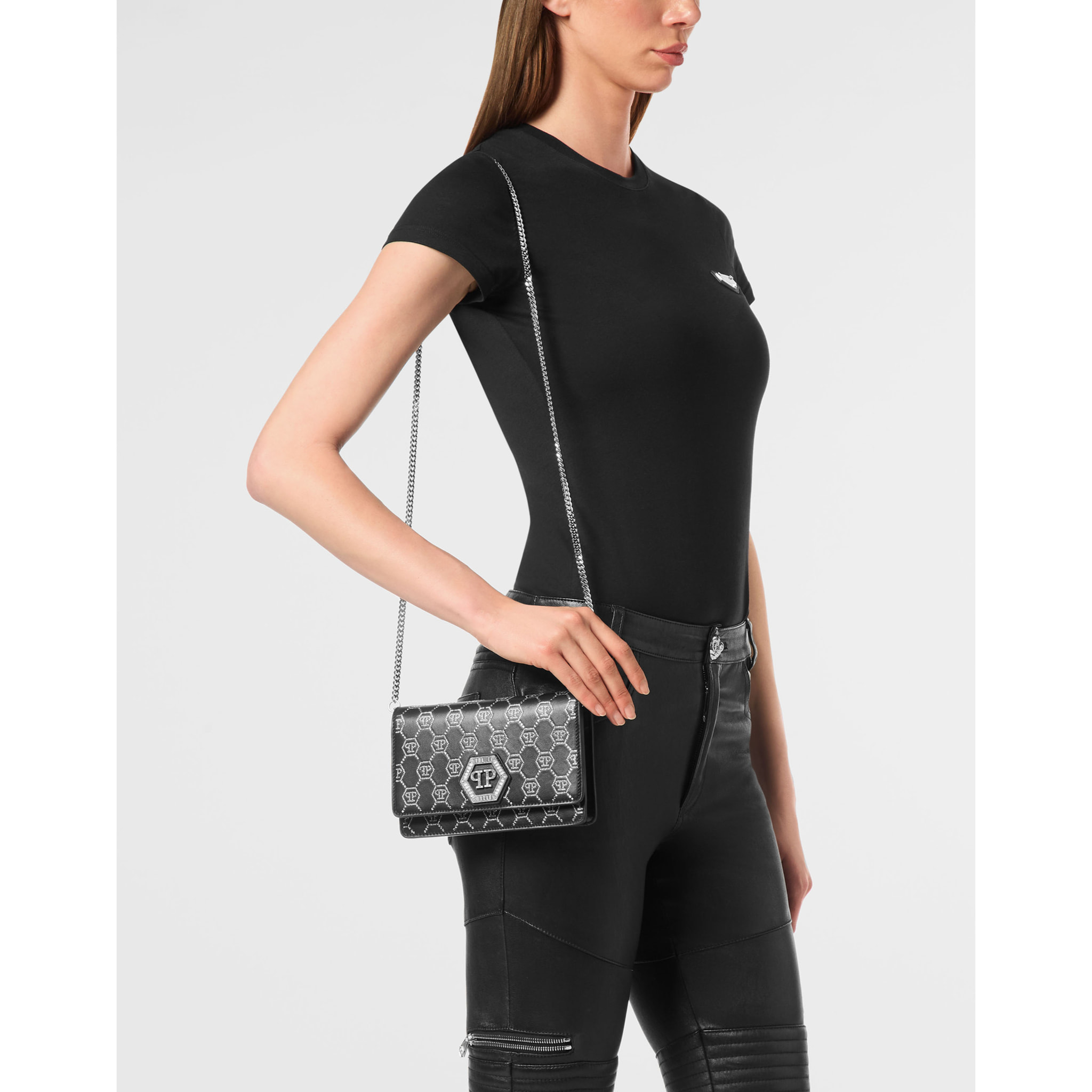 PHILIPP PLEIN Flap Bag HEXAGON