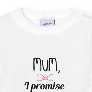 Body Estampado Frase U Blanco Talla 1