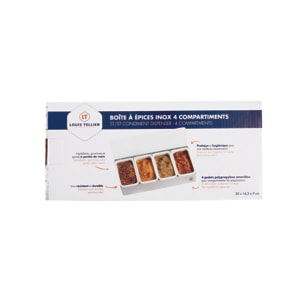 Boîte à épices inox 4 compartiments