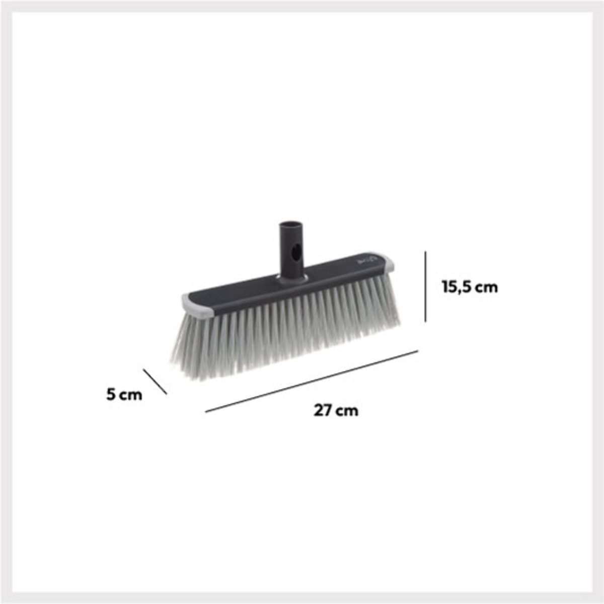 Tête de balai souple Gris Click & Clean