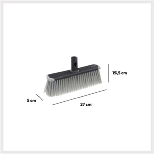 Tête de balai souple Gris Click & Clean