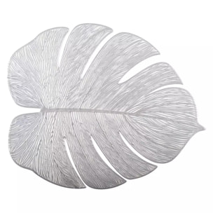 Lot de 6 DESSOUS D'ASSIETTE FEUILLE FILIGRANE ARGENT