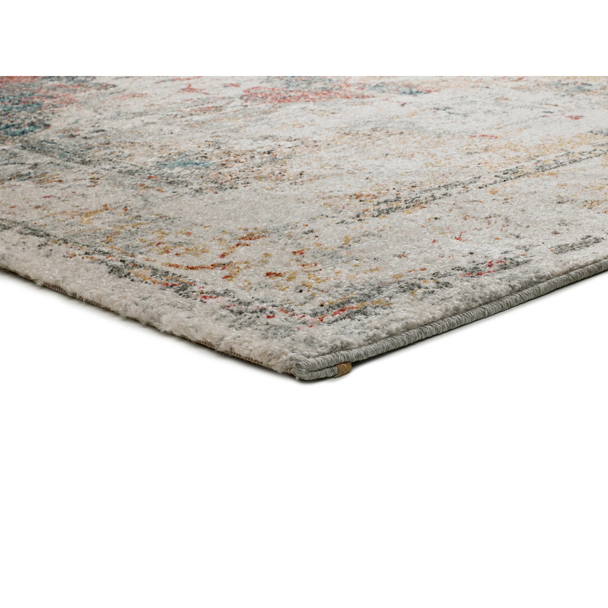 BALAKI Alfombra estilo vintage de pelo corto multicolor, varias medidas disponibles
