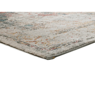 BALAKI Alfombra estilo vintage de pelo corto multicolor, varias medidas disponibles