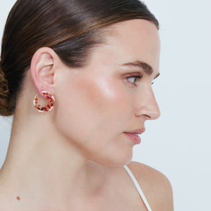 Pendientes Sabach acabado oro rosa 18k