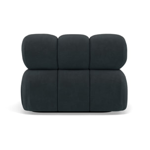 Ruby - module d'assise d'angle droit en velours texturé - Noir