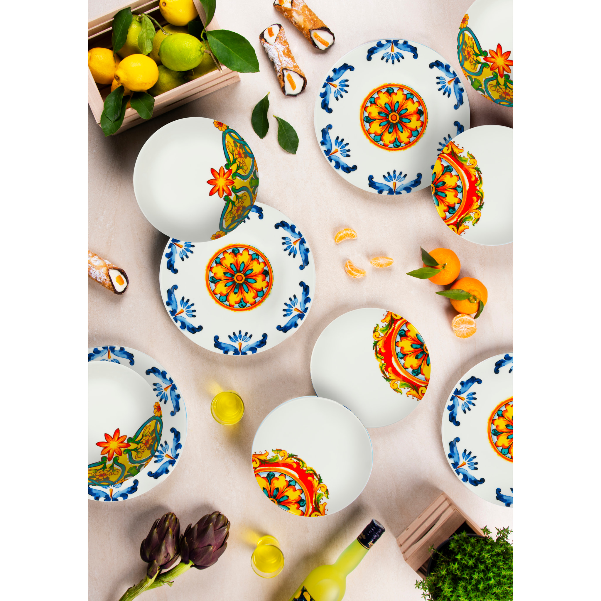 Service de table 18 pièces Excelsa – Messina, Porcelaine Multicolore