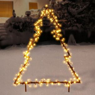 luces navideñas tree garden con 225 luces led blanco cálido y marco de metal 72x100cm