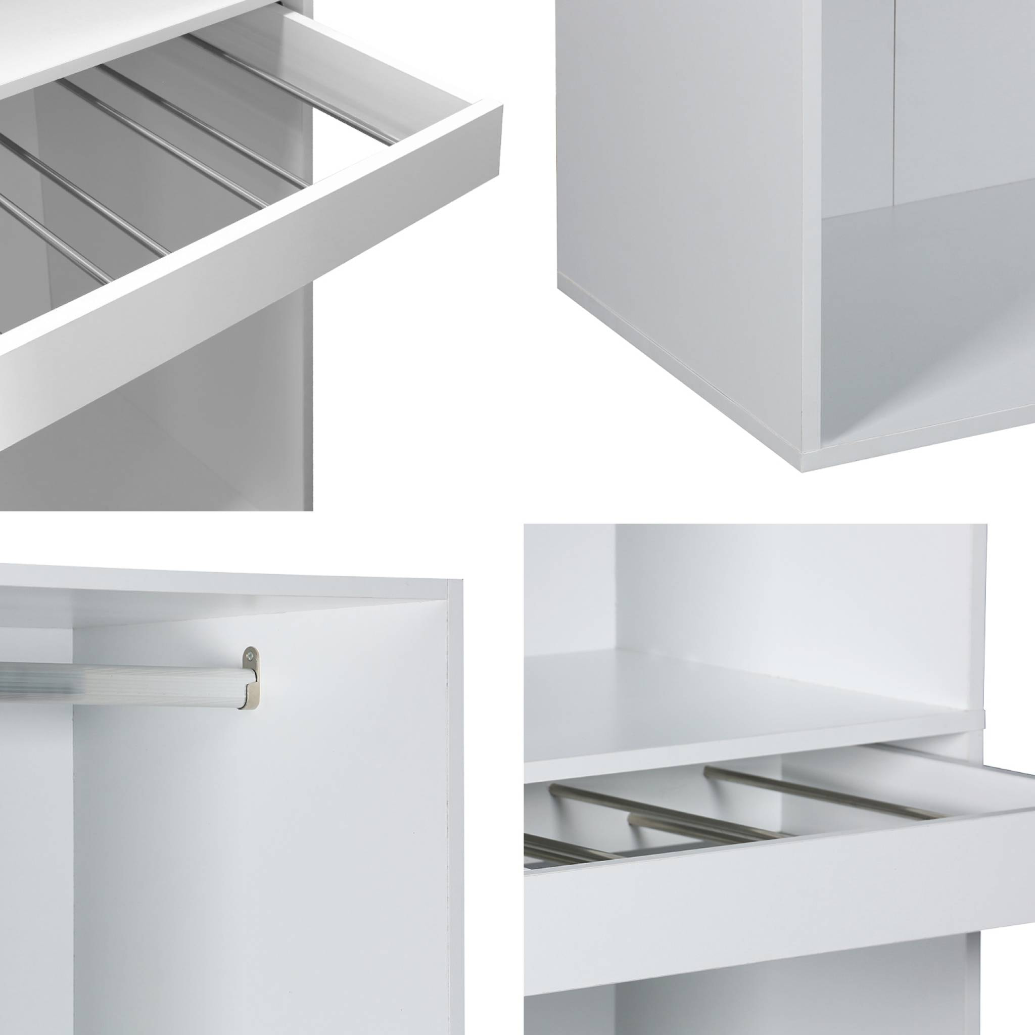 Module dressing décor bois avec penderie et porte-pantalons MODULO