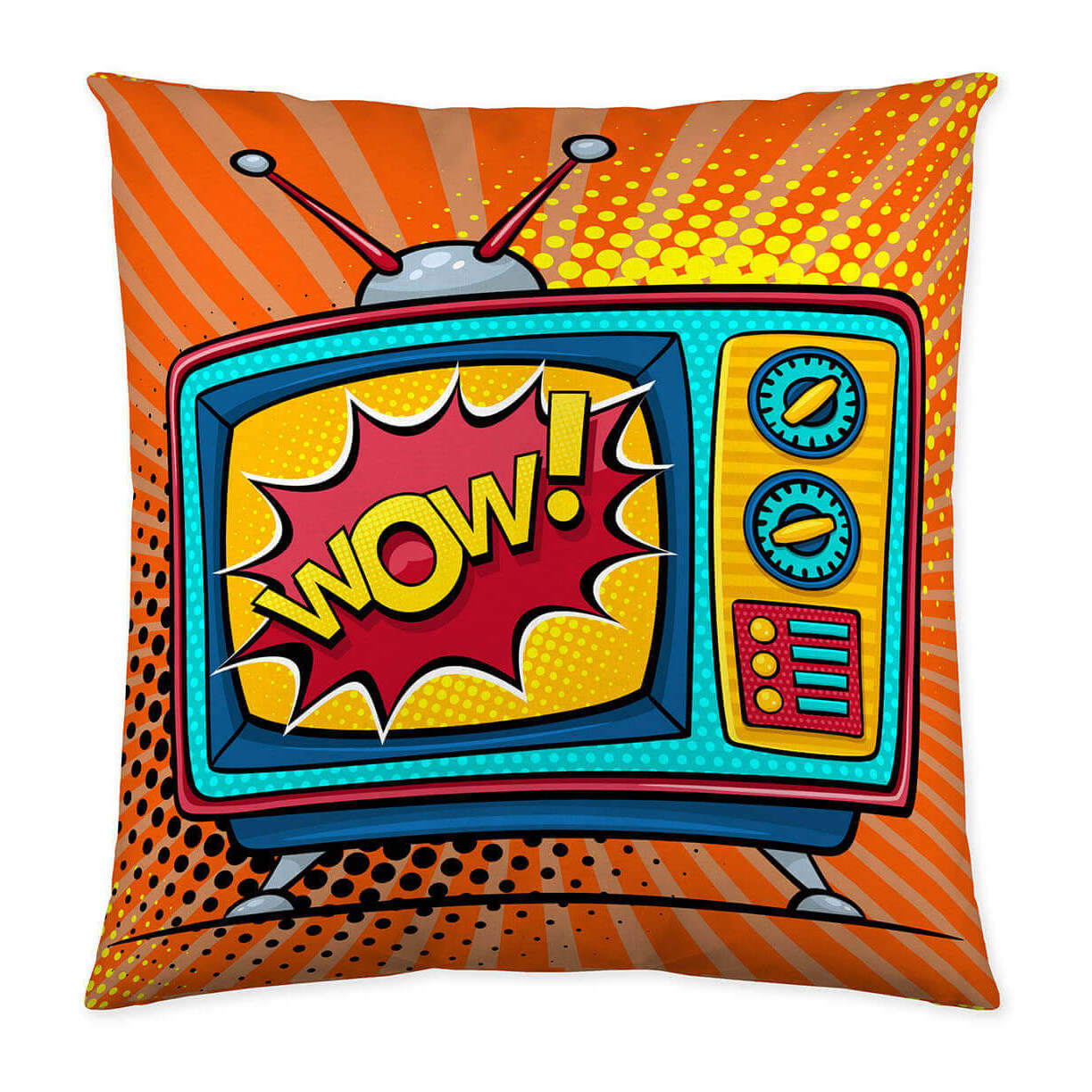 Naturals - Funda de Cojín Estampado - Con Cremallera - Sin relleno - 100% Algodón - Crash