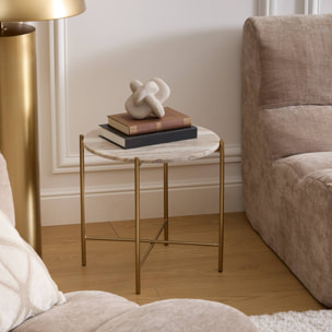 Table d'appoint Metsa beige 42,5x42,5x41cm