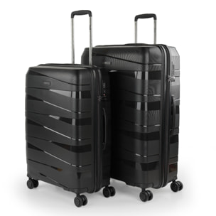 Juego De Maletas Rígidas Pp Jaslen Stuttgart Negro