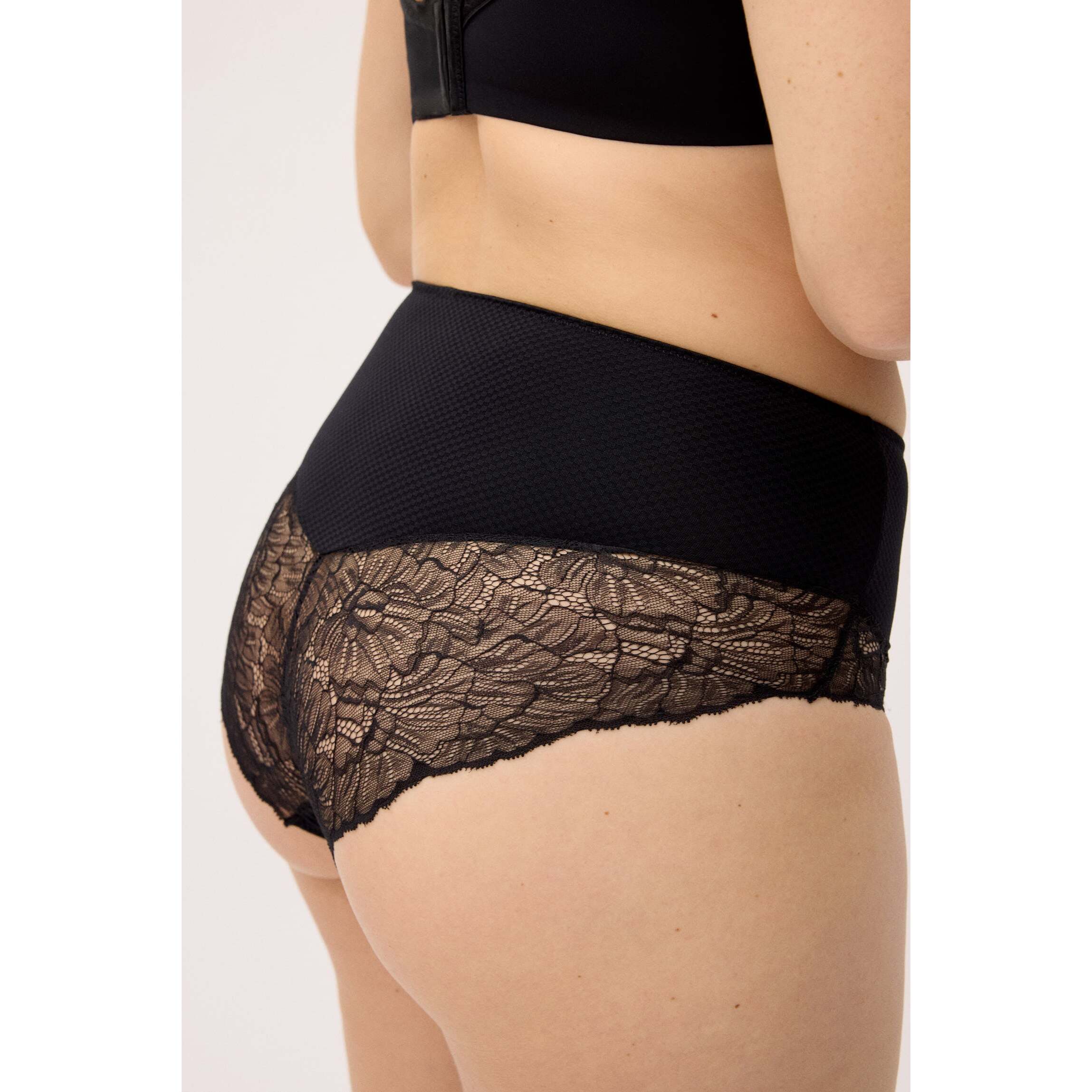 Slip vita alta donna Nero