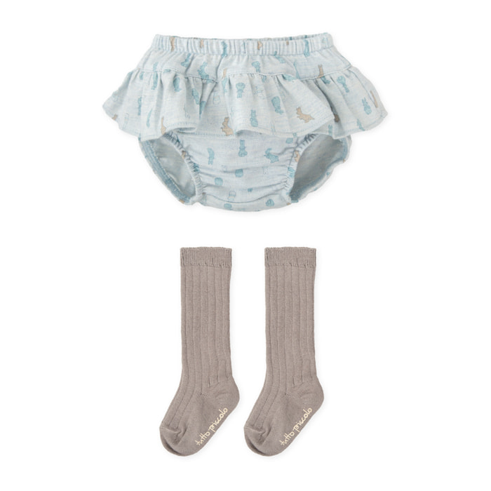 PANTALON BOMBACHO Y CALCETINES PORCELANA - Porcelana