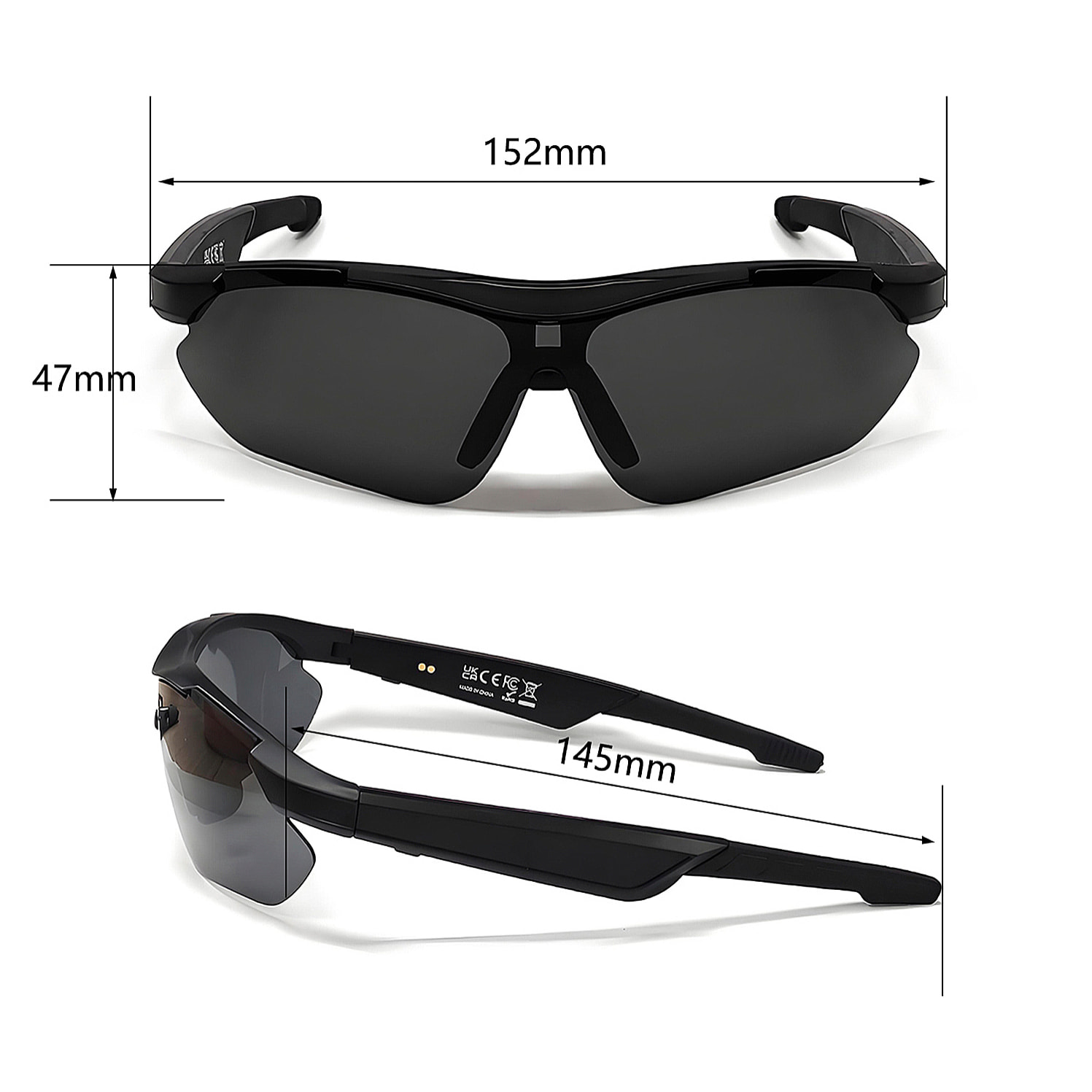 Gafas deportivas inteligentes QY PRO 3. Asistente de voz inteligente, traducción en tiempo real de más de 100 idiomas, control de música/llamadas y lentes UV400.
