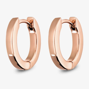 Orecchini Ovali Lucidi placcati Oro Giallo 18Kt