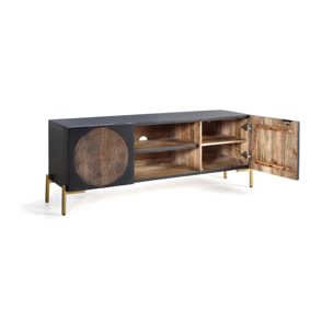 Mueble TV de Madera de Mango 145 Cm Estilo Rústico Étnico