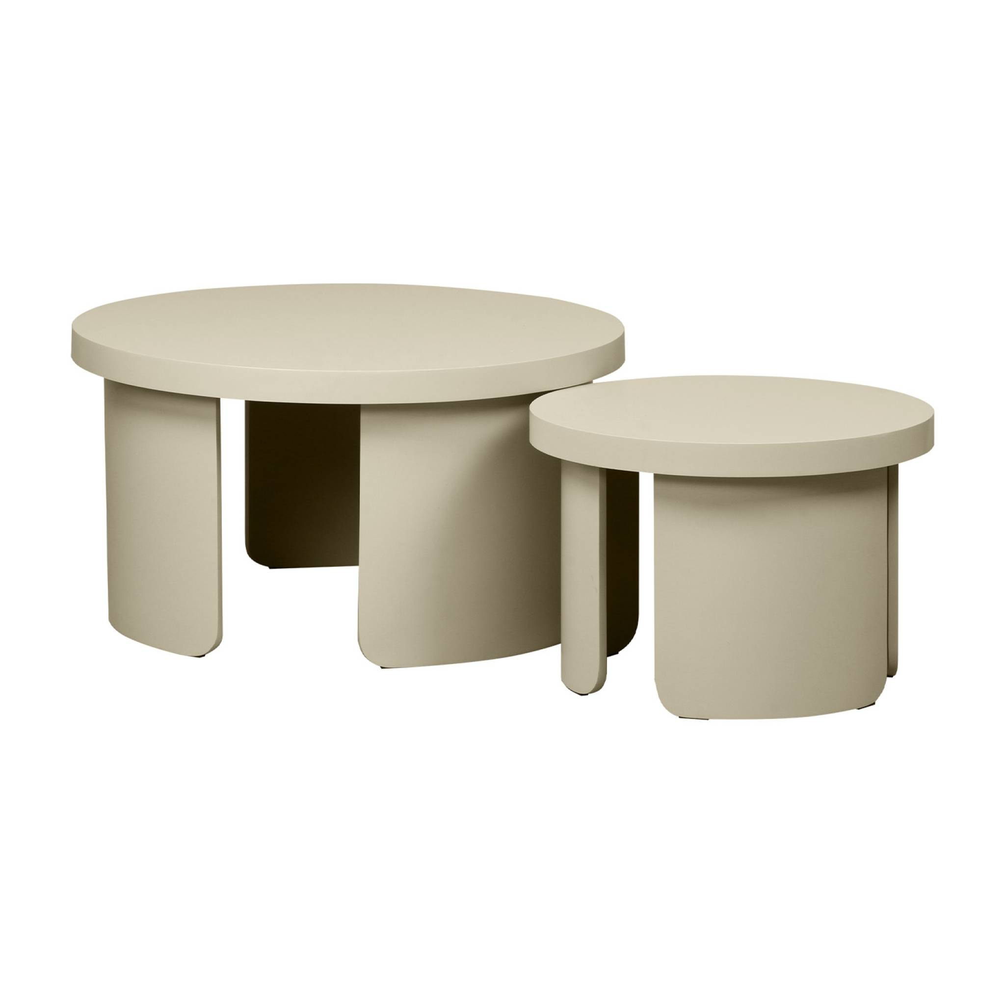 Set de 2 tables basses gigognes rondes   LUMA