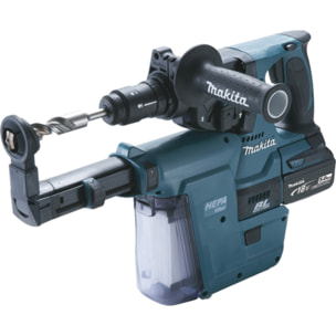 Taladro percutor SDS-Plus 18 V Li-Ion 5 Ah 24 mm MAKITA - 2 baterías 1 cargador - en caja + accesorios - DHR243RTJW